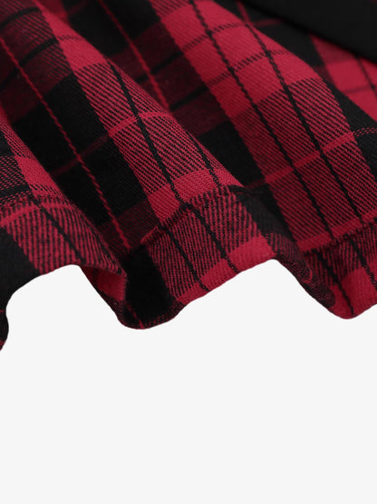 Plaid Graphic Long Sleeve Shirt