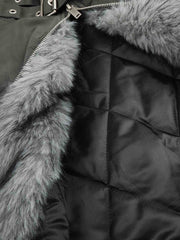Napoleonic Double-Breasted Peaked-Lapel Padded Coat