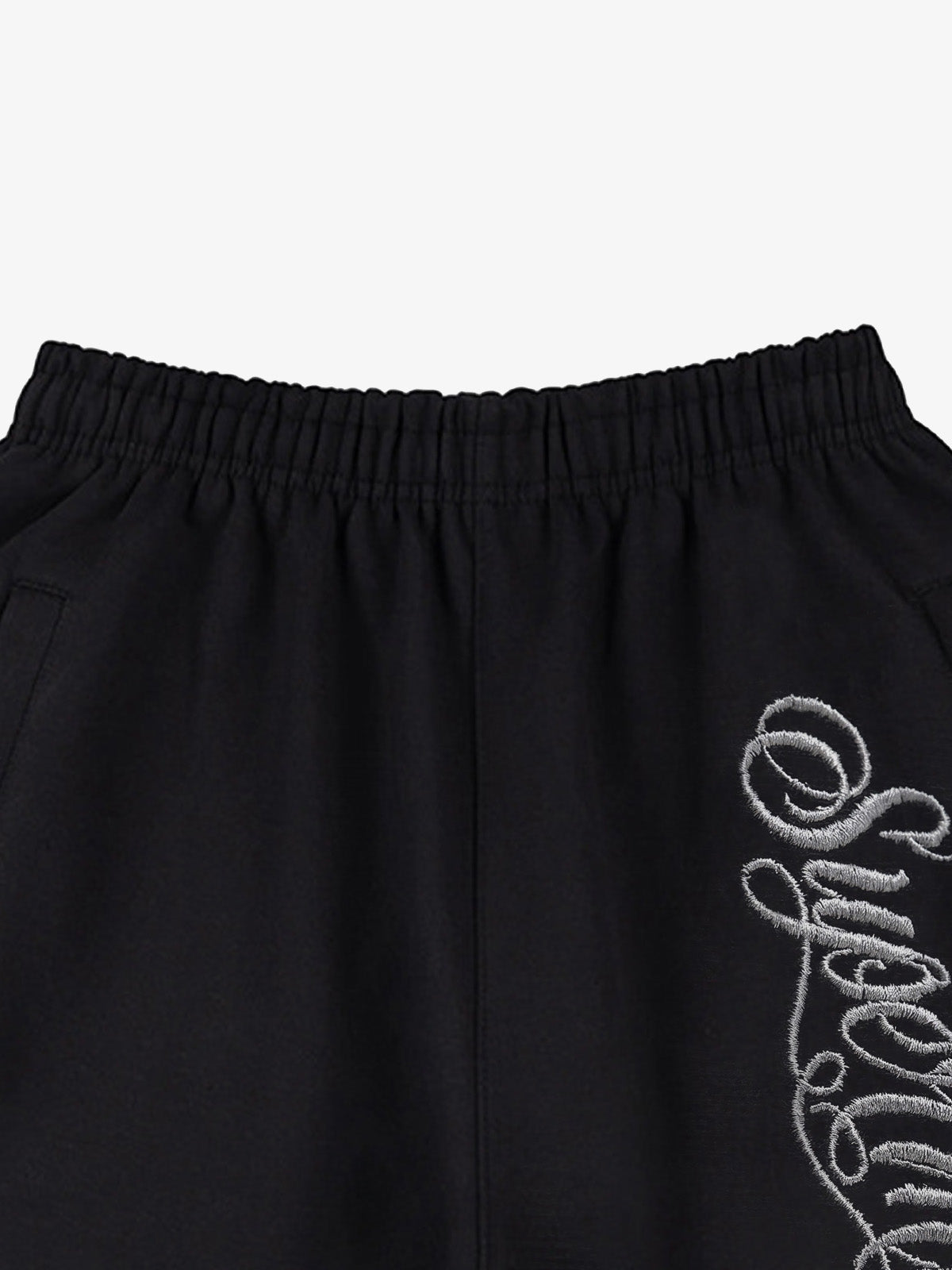 Zip Pocket Embroidered Shorts