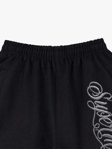 Zip Pocket Embroidered Shorts