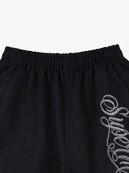 Zip Pocket Embroidered Shorts