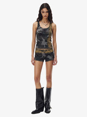 Y2K Camo Graffiti Tank Set 