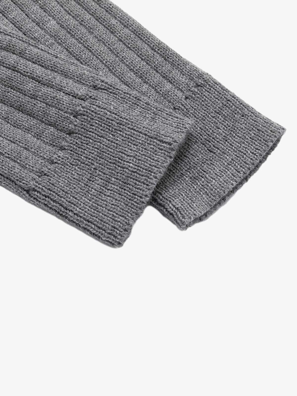 Distressed Ribbed Raglan Knit Sweater