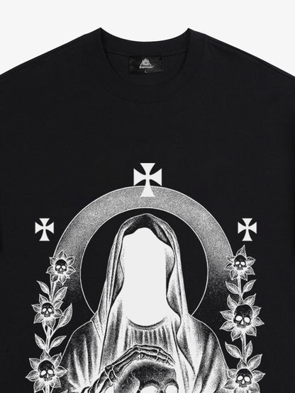 Thesupermade Dark Gothic Headless Skull Death T-shirt 