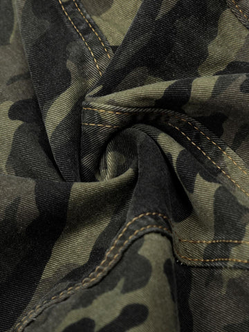Camo Charm Detail Baggy Jorts
