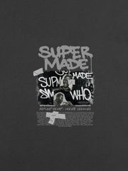 Streetwear Graffiti Character Collage Graphic T-Shirt 