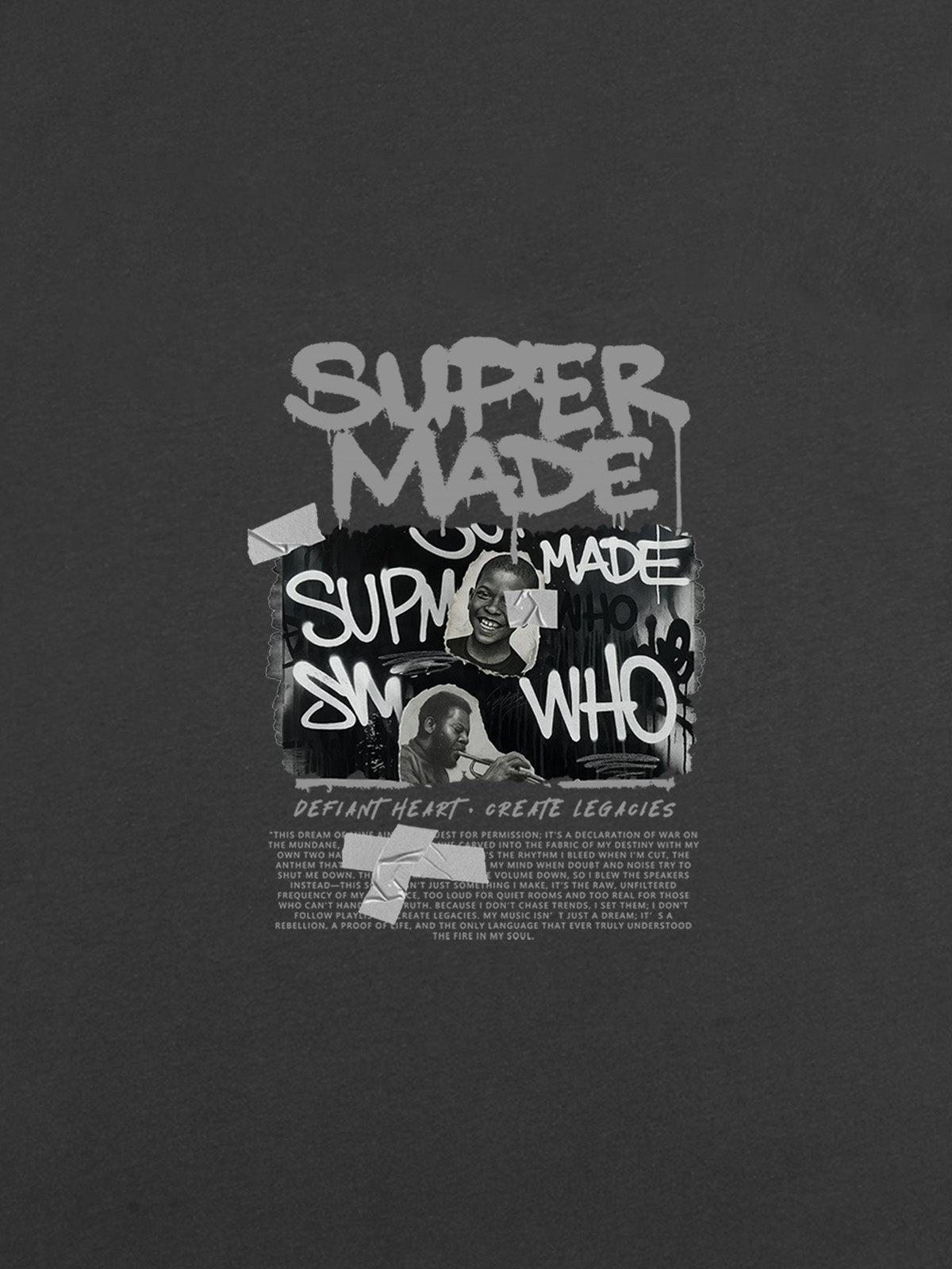 Street Graffiti Style Retro Character Collage T-Shirt 