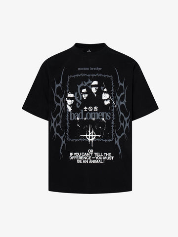 Blindfold Portrait Gothic Graphic T-Shirt 