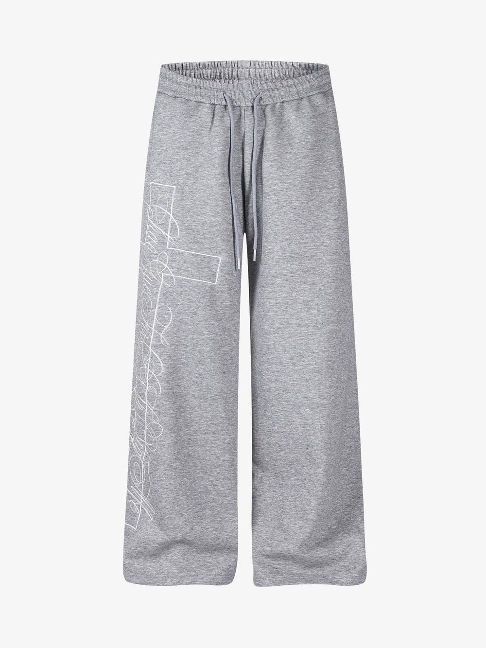 Abstract Line Graphic Wide-Leg Sweatpants