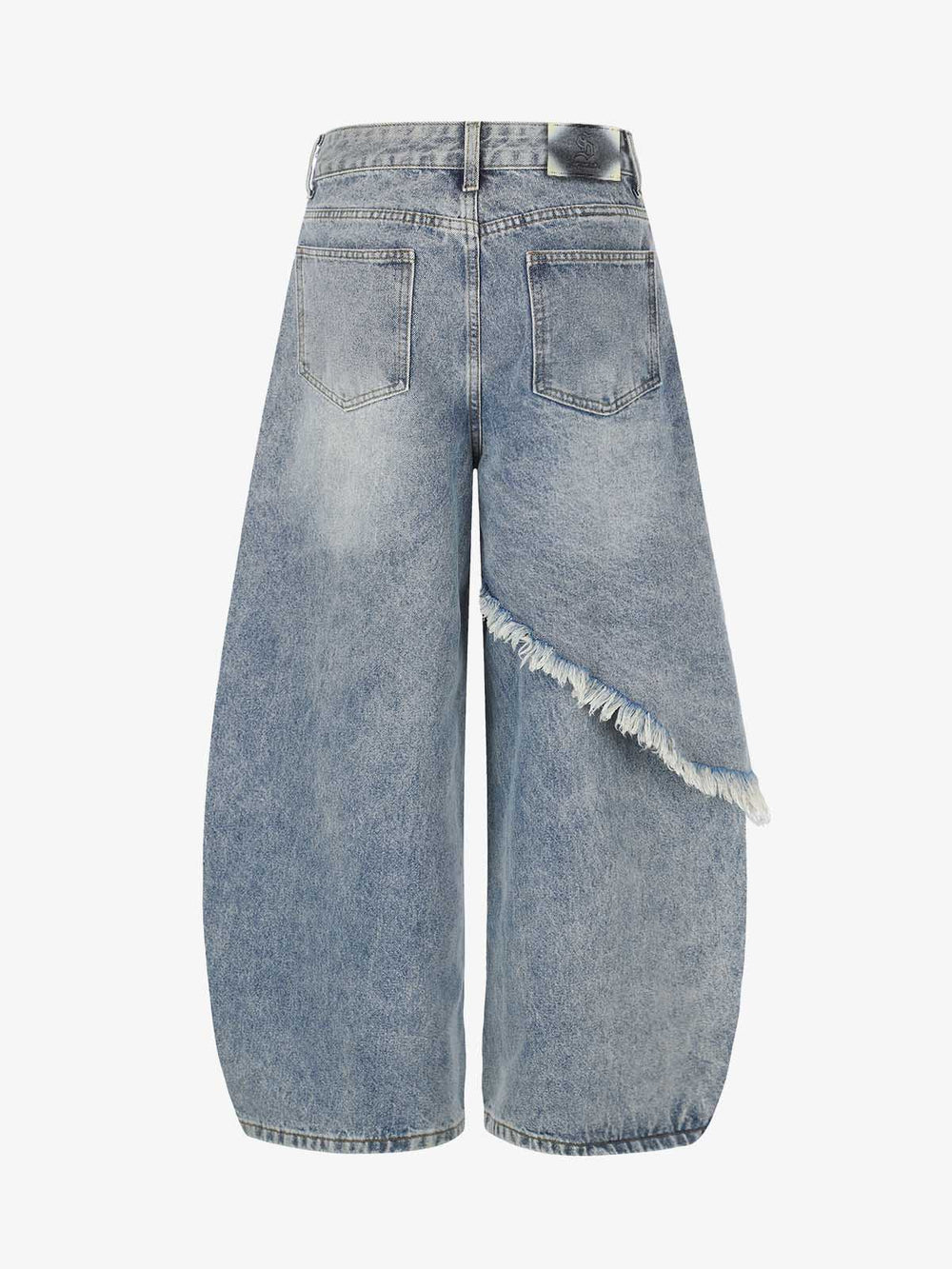 Layered Rhinestone Baggy Jeans