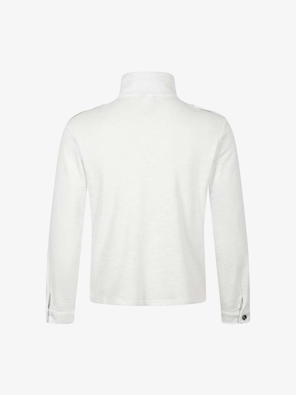 Letter Graphic Half-Zip Stand-Collar Long Sleeve Tee