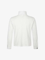 Letter Graphic Half-Zip Stand-Collar Long Sleeve Tee