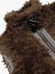 Reversible Plaid Fleece Vest