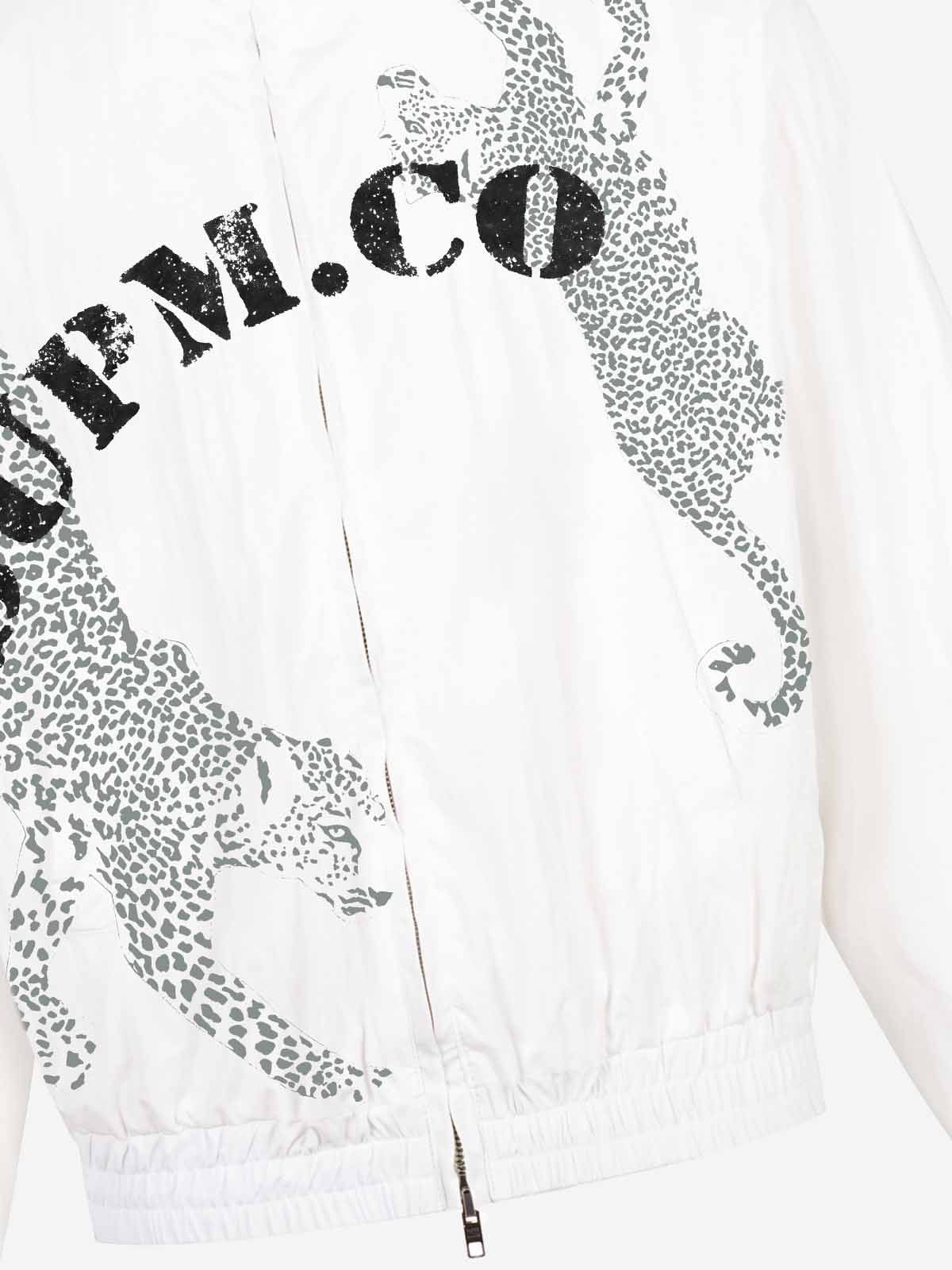 Leopard Graphic Lightweight High-Neck Windbreaker Jacket