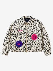 Leopard Racing Gear Patch Denim Jacket