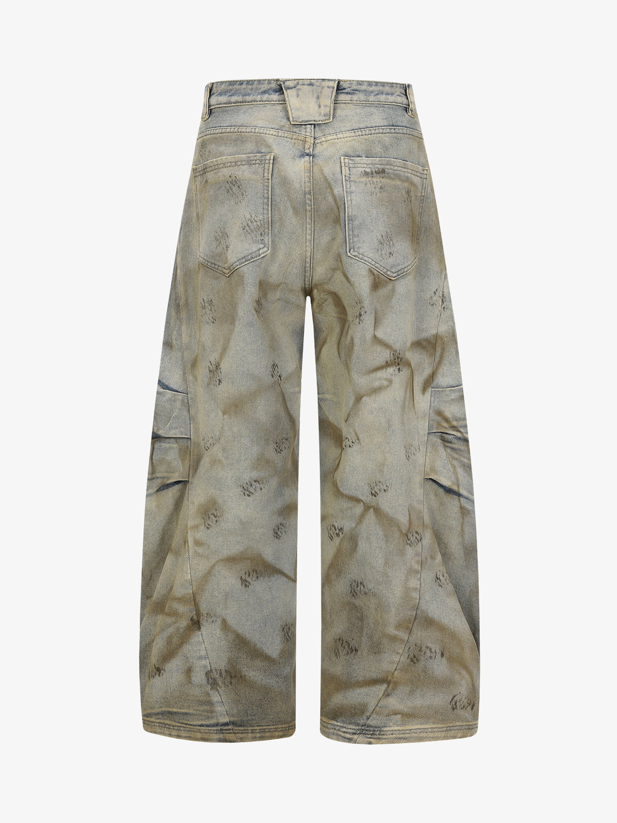 Wide-Leg Tie-Dye Denim Trousers for Modern Fashionistas 