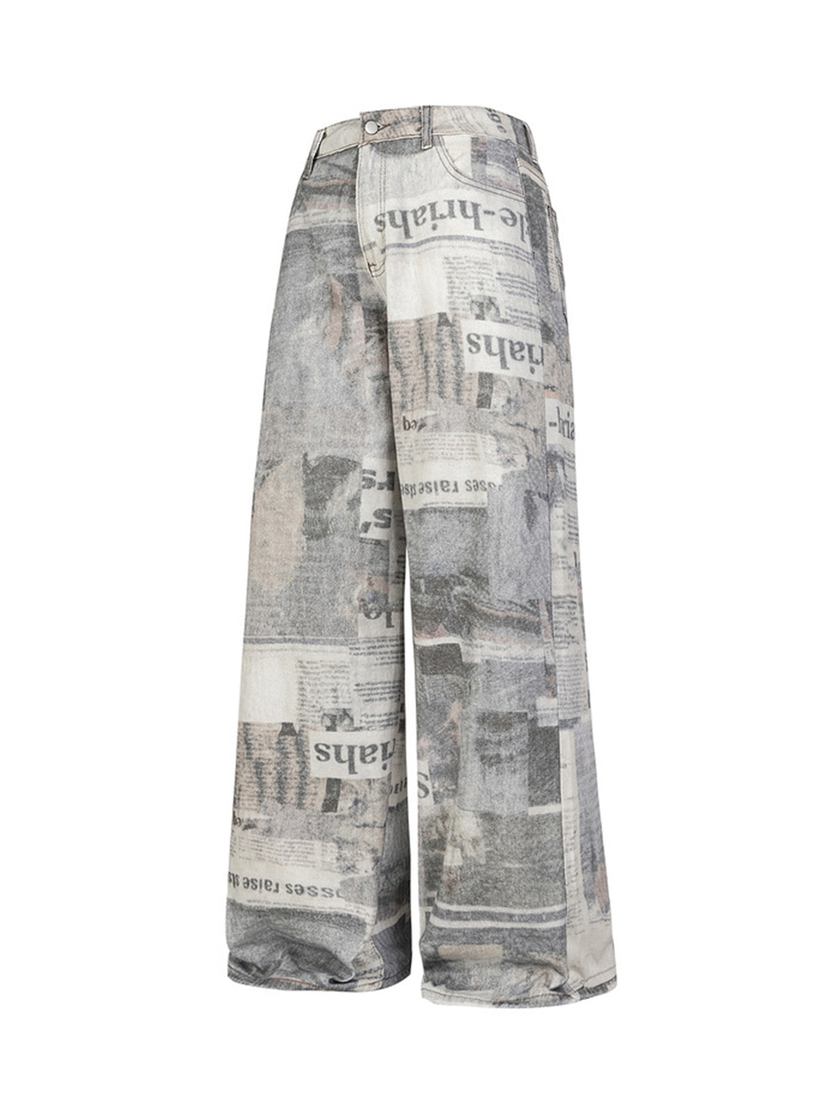 Graffiti Newspaper Baggy Jeans