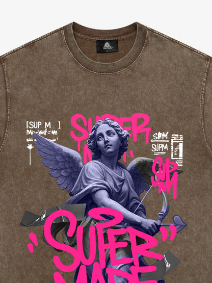 Street Lucky Angel graphic design T-shirt 