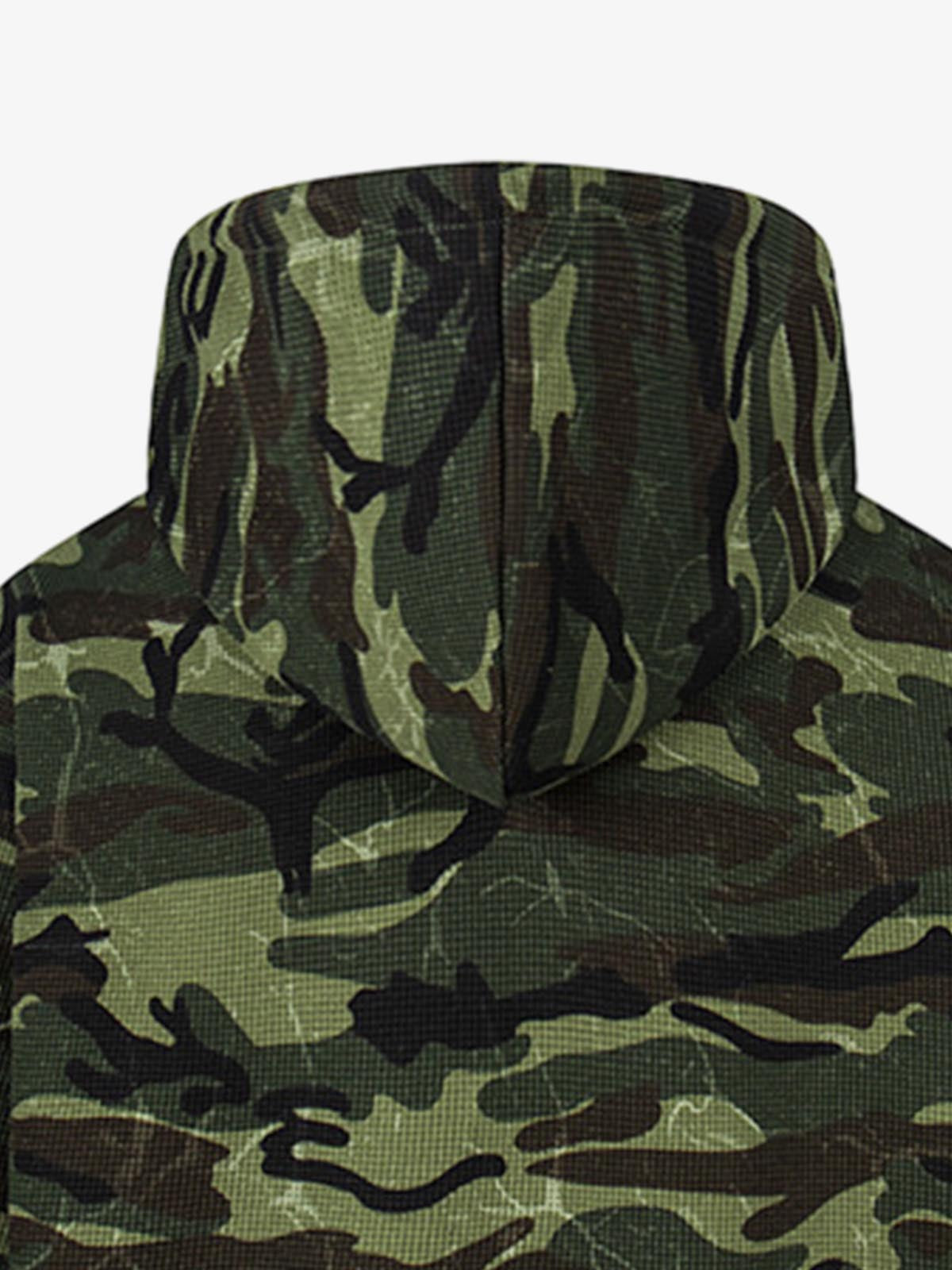 Camo Waffle-Knit Hoodie; Classic Camouflage / M, Classic Camouflage / L, Classic Camouflage / XL