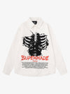 Langarmshirt mit dunklem Totenkopf-Print