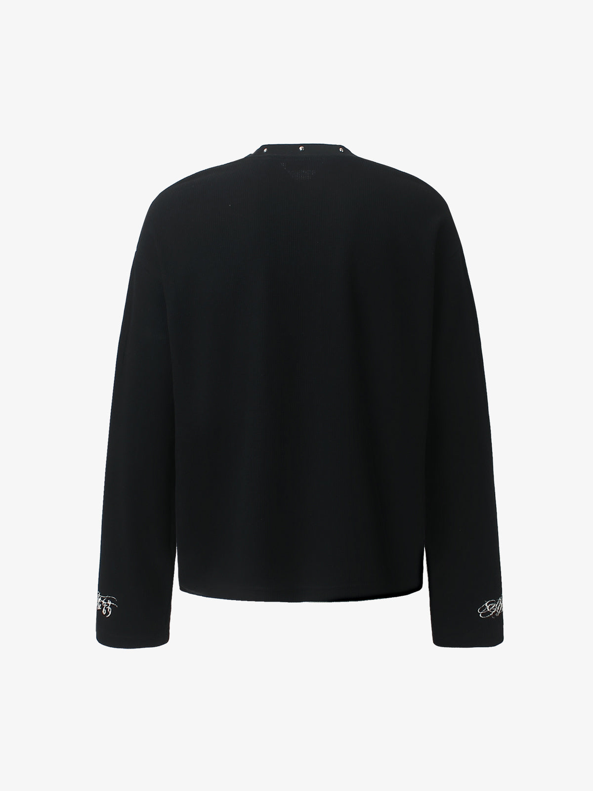 Studded Cross Graphic Heavyweight Waffle Long Sleeve Tee
