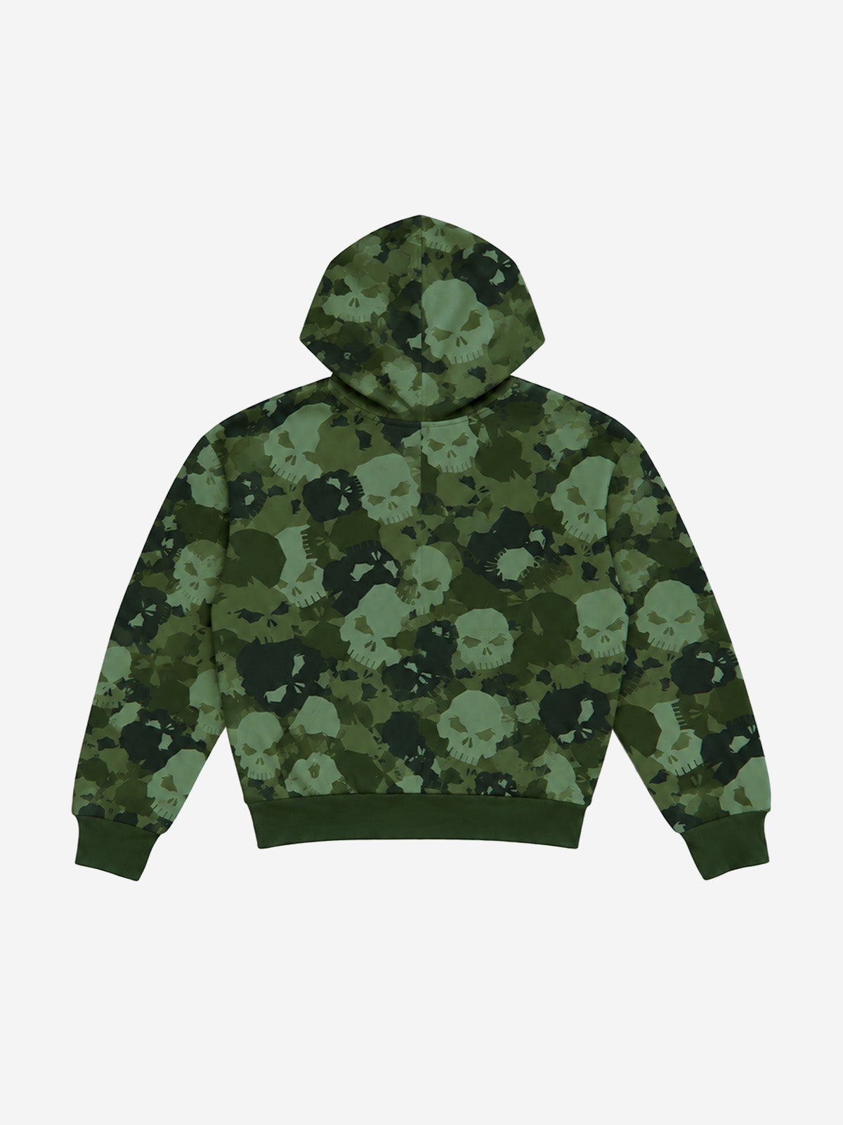 Skull Camo Graphic Zip Hoodie