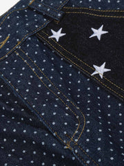 Jeans mit Sternenstickerei und Polka-Dots