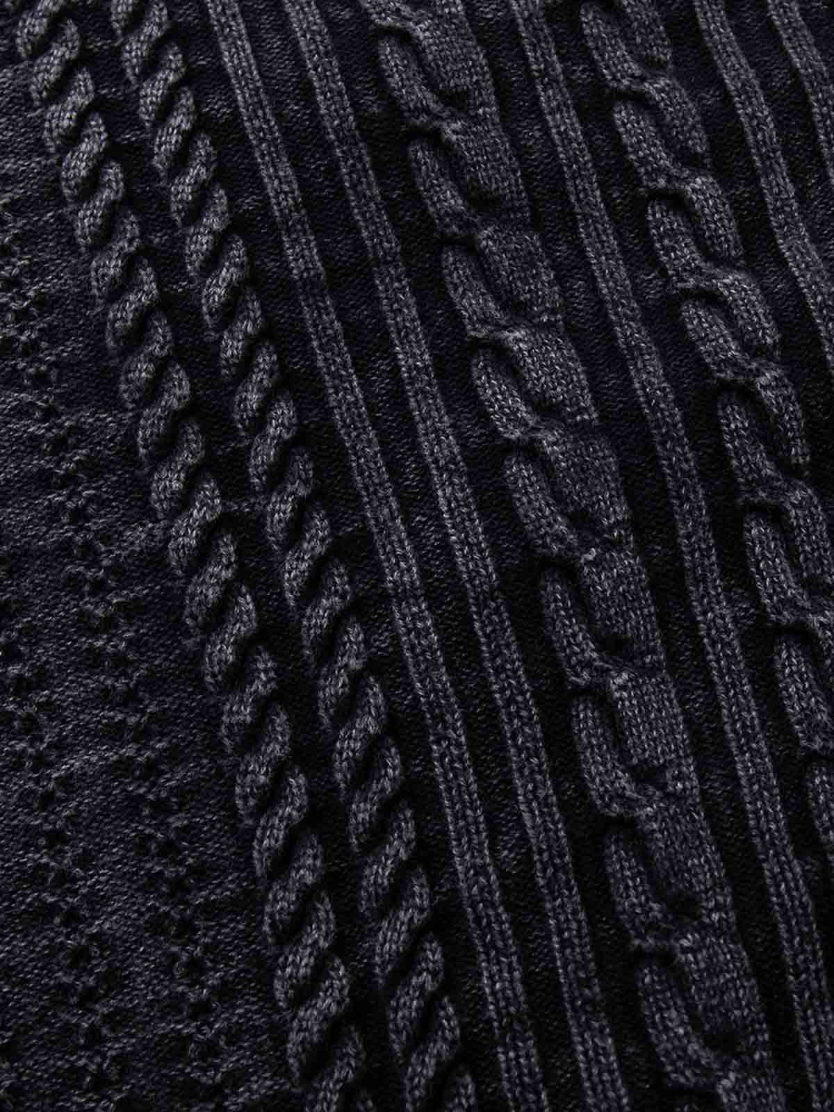 Cotton Blend Cable Knit Cardigan Sweater for Men - Classic Blue with Button Front and Ribbed Details 