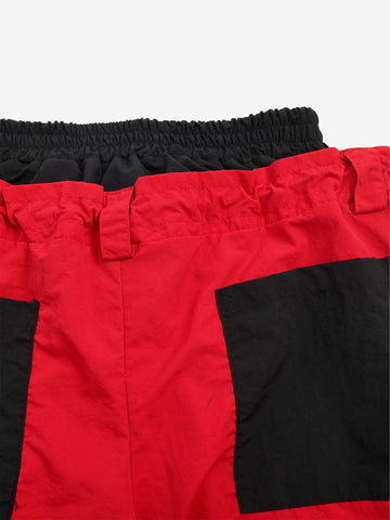 Star Color Block Double-Waist Paratrooper Pants