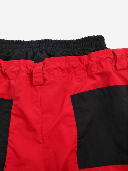 Star Color Block Double-Waist Paratrooper Pants