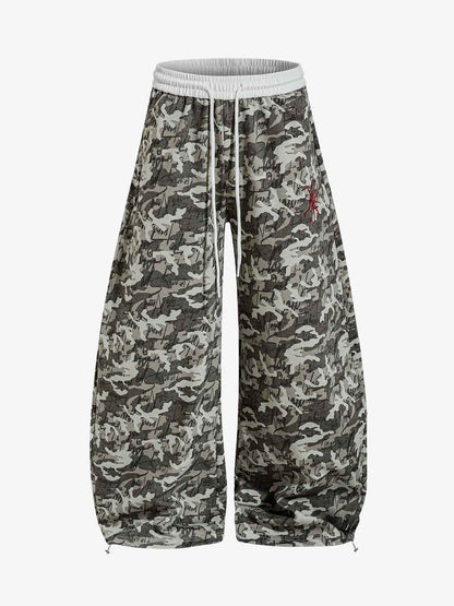 Camo Wide Leg Sweatpants 