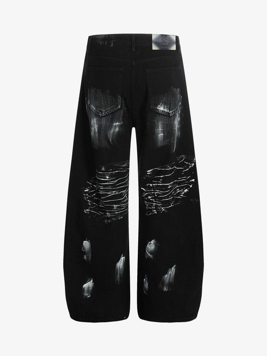 Street Star Painted Barrel Jeans 