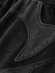 Washed Panel Detail Boxy Hoodie & Wide-Leg Sweatpants Set