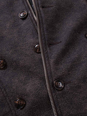 Street-style Distressed Multi-button PU Leather Jacket