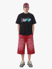 Graffiti Paint Drip Letter Print Oversized T-Shirt 