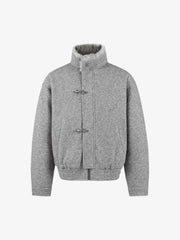 Faux-Fur Collar Thick-Lined Stand-Collar Jacket