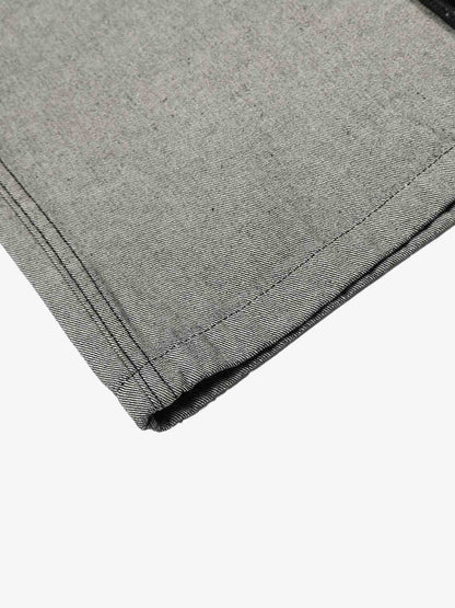 Distressed Reverse Design Large Pocket Printed Jeans 