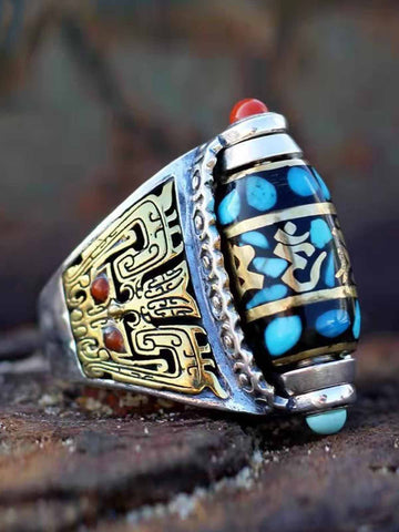 Vintage Totem Stone Ring 