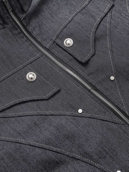 Washed Cropped Workwear Jacket