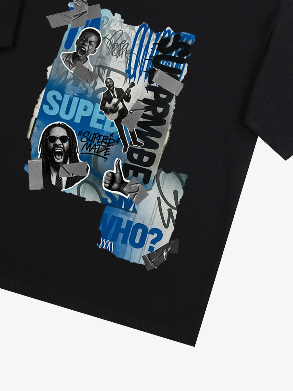 Supermade Trendy Retro Hip-Hop Character T-Shirt 