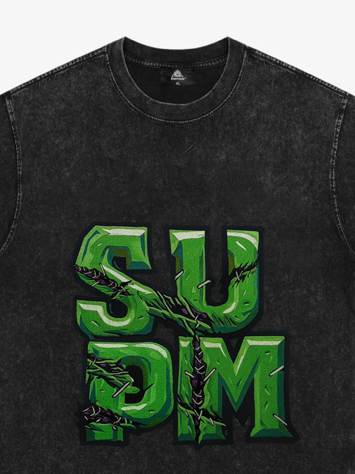 Supermade Street Green Thorn Font T-Shirt 