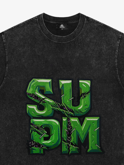 Supermade Street Green Thorn Font T-Shirt 