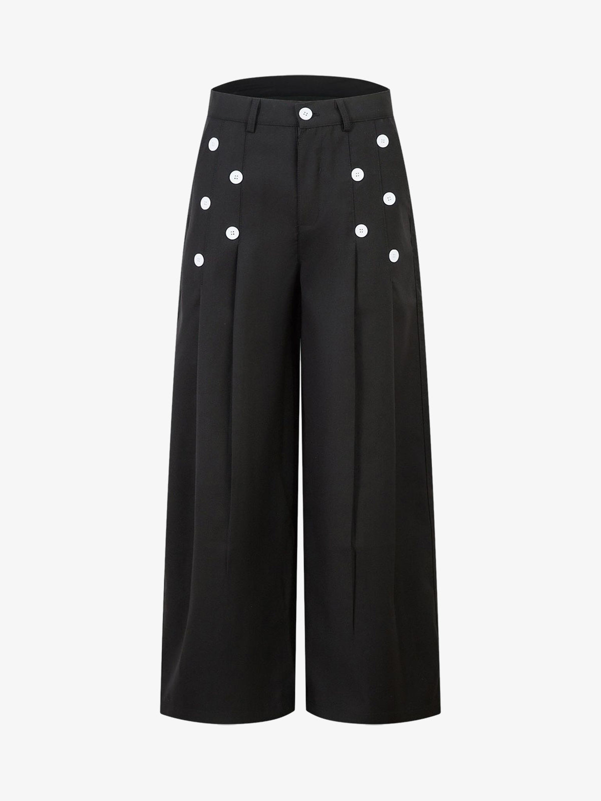 Thesupermade Double-Button Design Pleated Suit Casual Pants 