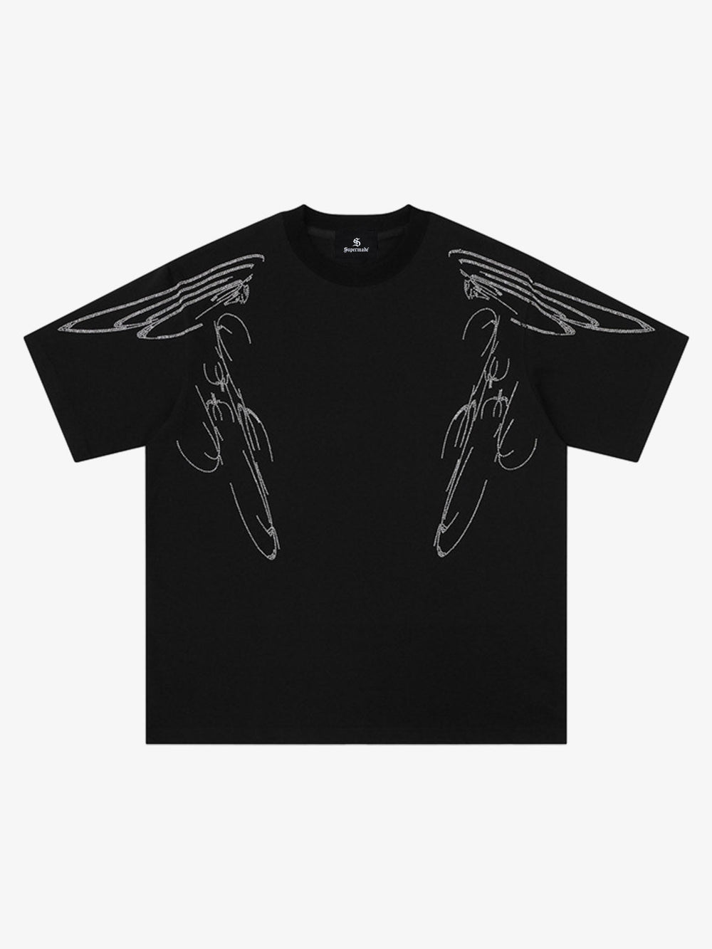 Y2K Cyber Aesthetic Rhinestone Graphic T-Shirt 