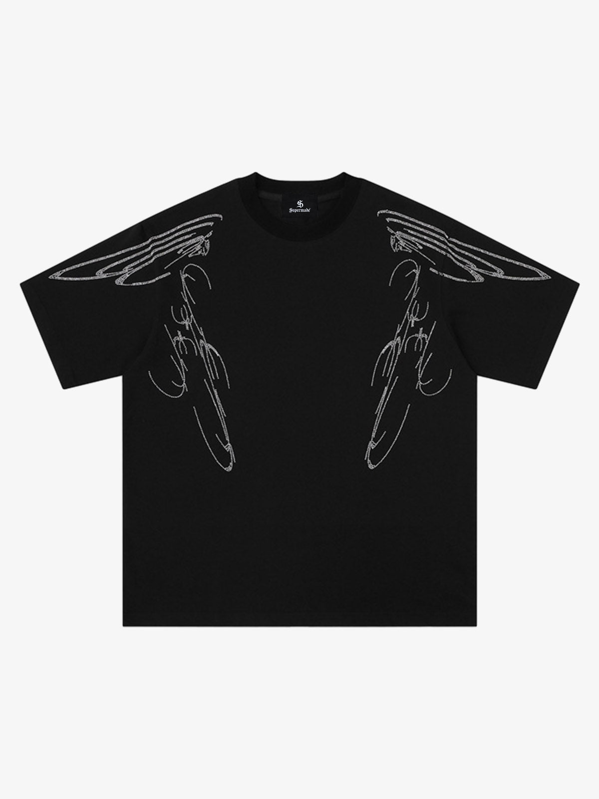 Y2K Cyber Aesthetic Rhinestone Graphic T-Shirt 