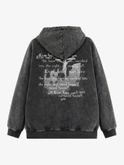 Metallic Script Letter Cross Graphic Hoodie 