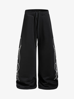 Camo Drawstring Baggy Sweatpants