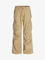 Hole Patch Pleated Multi-pocket Work Wear Casual Pants 