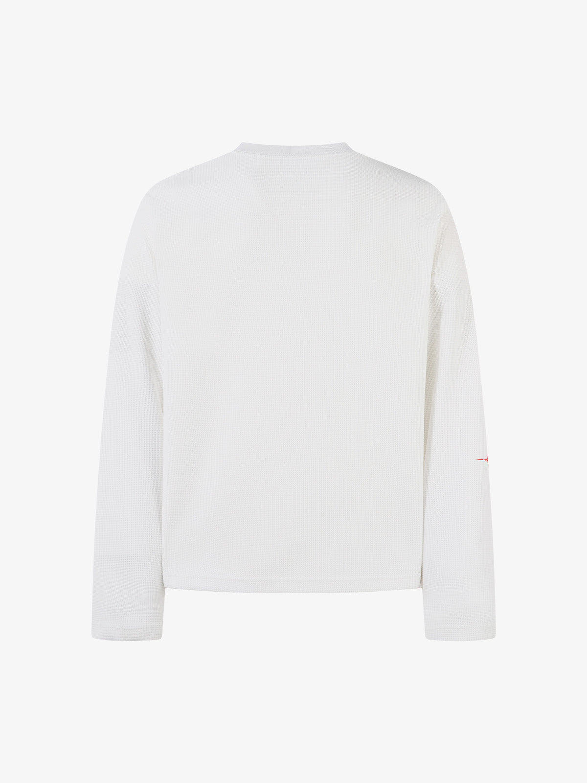 Thesupermade Letter Print Waffle Long-sleeved T-shirt 