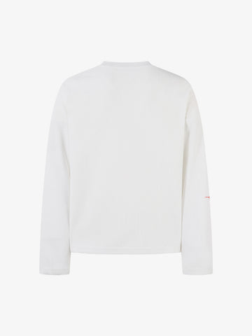 Thesupermade Letter Print Waffle Long-sleeved T-shirt 
